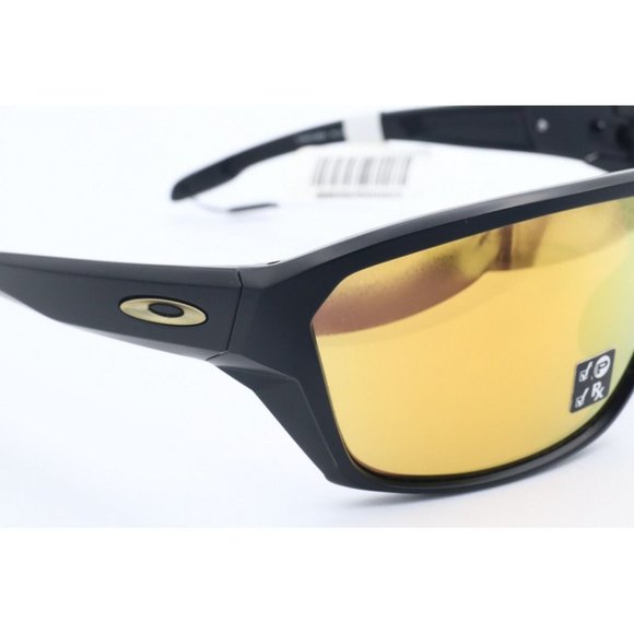 Oakley Cranksharft OO9416-2664 Matte Wrap Black Sunglasses Gold PRIZM Polarized - Picture 4 of 10
